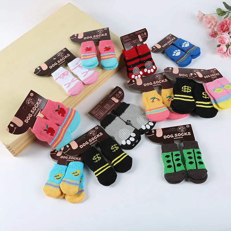 4Pcs Winter Anti-Slip Pet Dog Socks Small Cat Dogs Knit Warm Sock Chihuahua Protector Dog Socks Booties Accessories Random Color
4Pcs Winter Anti-Slip Pet Dog Socks Small Cat Dogs Knit Warm Sock Chihuahua Protector Dog Socks Booties Accessories Random Color