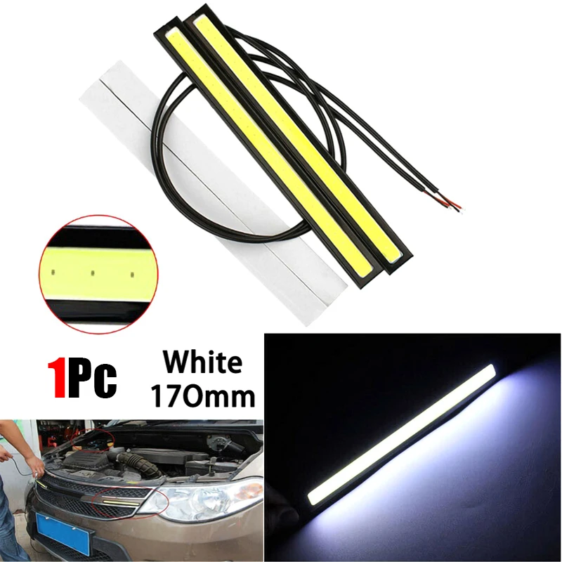 1Pc Universal Car LED Light Strip COB DRL Daytime Running Light 17CM DC10V-12V Waterproof Fog Light External Lights Car Styling
1Pc Universal Car LED Light Strip COB DRL Daytime Running Light 17CM DC10V-12V Waterproof Fog Light External Lights Car Styling