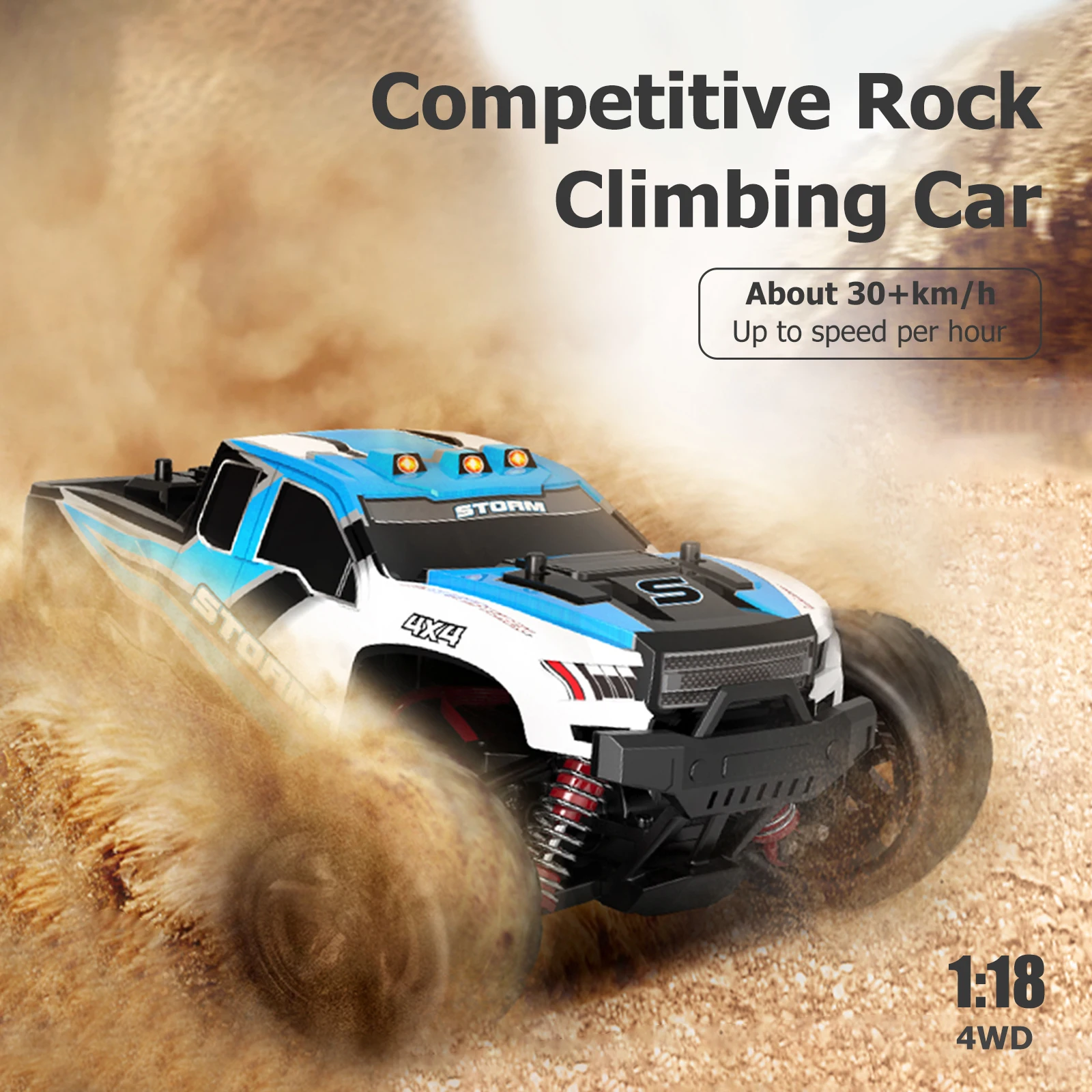 30KM/H RC Cars 1/18 RC Monster Trucks Offroad Hobby RC Truck Toys with Rechargeable Battery Gift for Adults Kids Toys Boys Gift
30KM/H RC Cars 1/18 RC Monster Trucks Offroad Hobby RC Truck Toys with Rechargeable Battery Gift for Adults Kids Toys Boys Gift