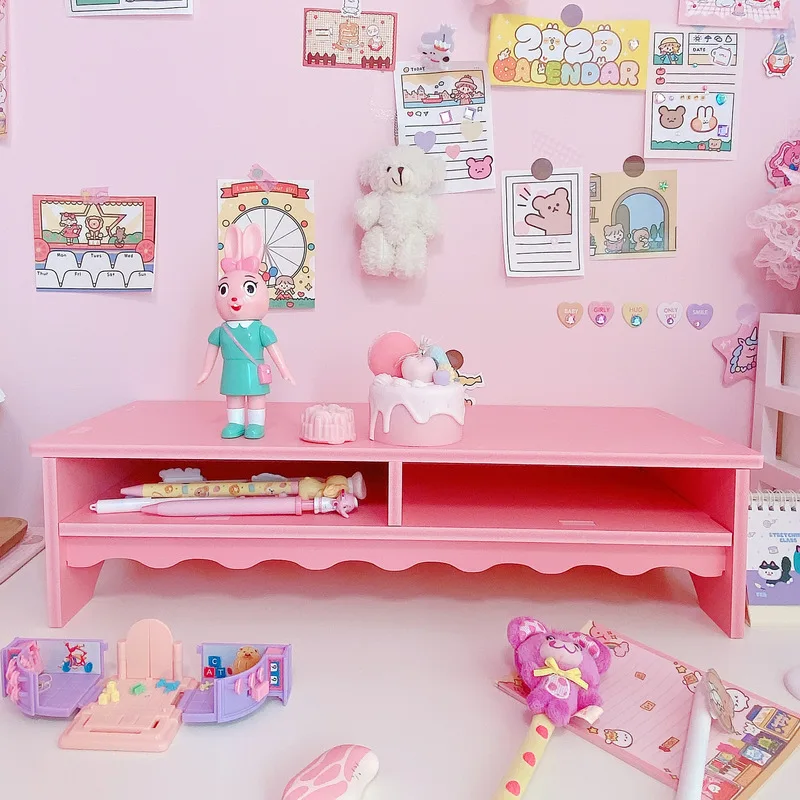 Increase File Storage Pink Monitor Rack Accessories Bracket Rack Wooden Finishing Storage Stand Shelf Desk Office Computer Box
Increase File Storage Pink Monitor Rack Accessories Bracket Rack Wooden Finishing Storage Stand Shelf Desk Office Computer Box