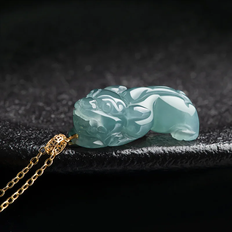 Jiale/Hand-Carved/ Inlaid Blue Jade Pi Xiu Emerald Necklace Pendant Fine Jewelry Gift Accessories for Men Women Couples Amulet
Jiale/Hand-Carved/ Inlaid Blue Jade Pi Xiu Emerald Necklace Pendant Fine Jewelry Gift Accessories for Men Women Couples Amulet