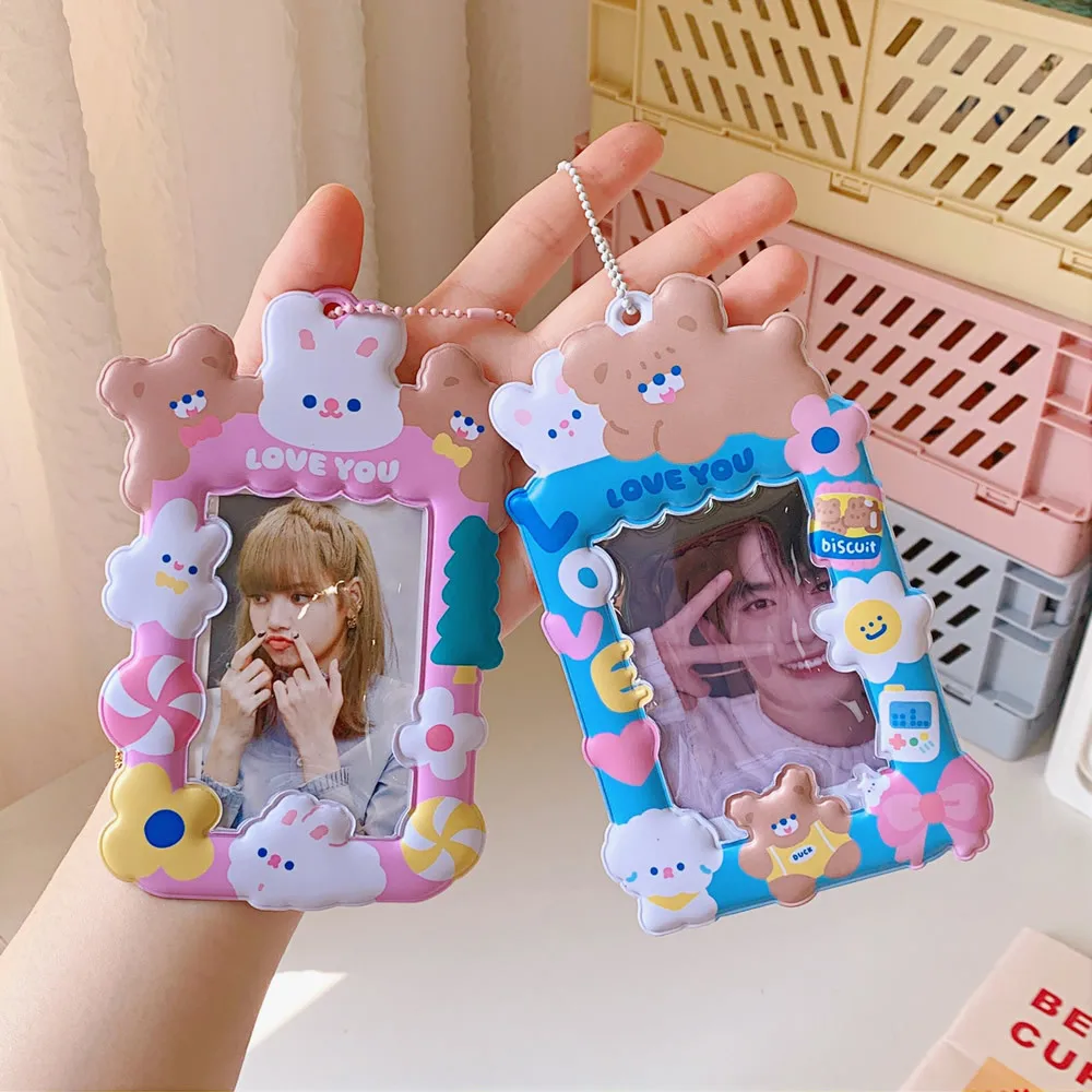 New Arrival Kawaii Bear Kpop Photocards Card Holder With Chain Protector Idol Photo Sleeves School Stationery
New Arrival Kawaii Bear Kpop Photocards Card Holder With Chain Protector Idol Photo Sleeves School Stationery