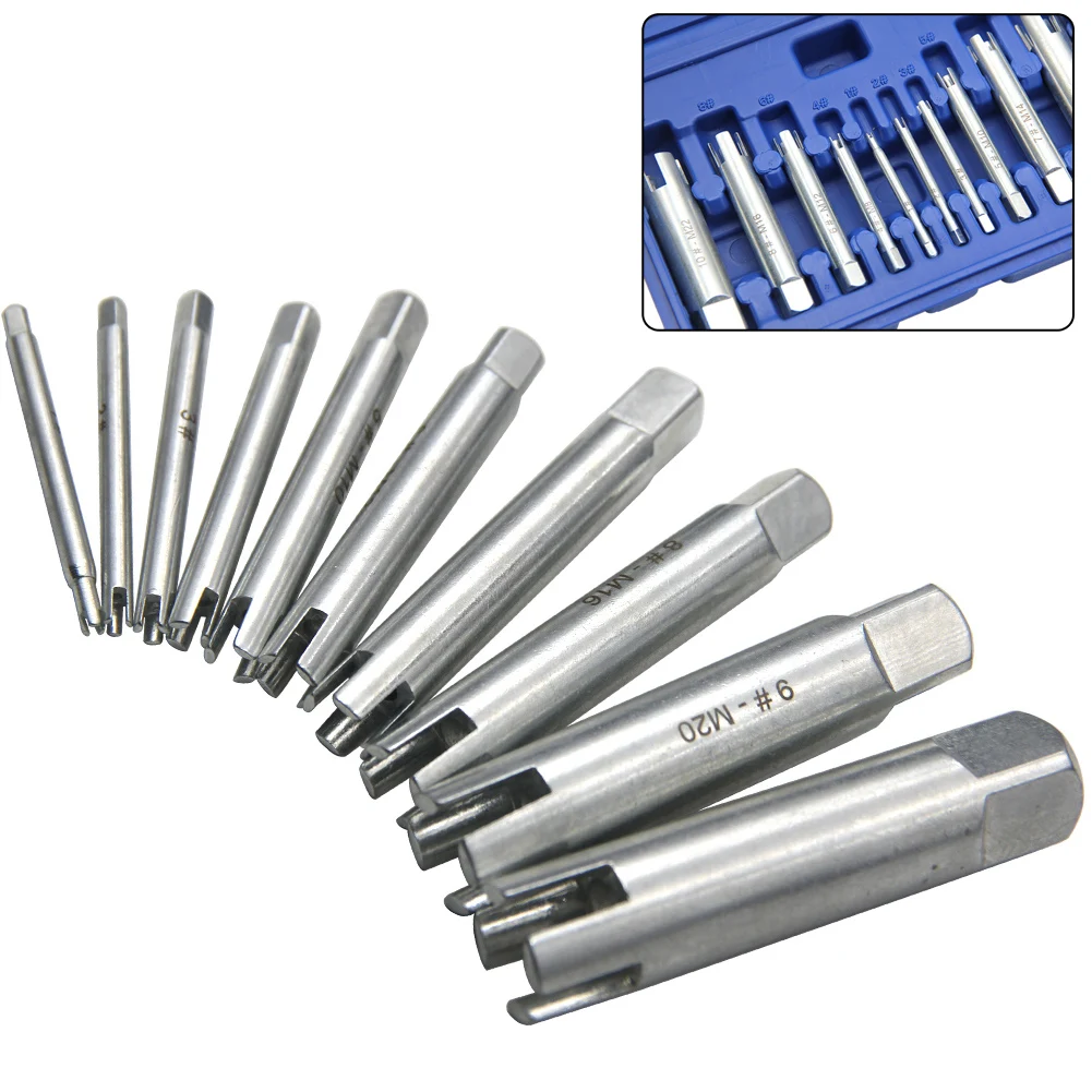 

10pcs Remove Stripped Damaged Screw Tap Extractor Broken Head Screw Removal Tool For The Handlebars/ Motion Wrench