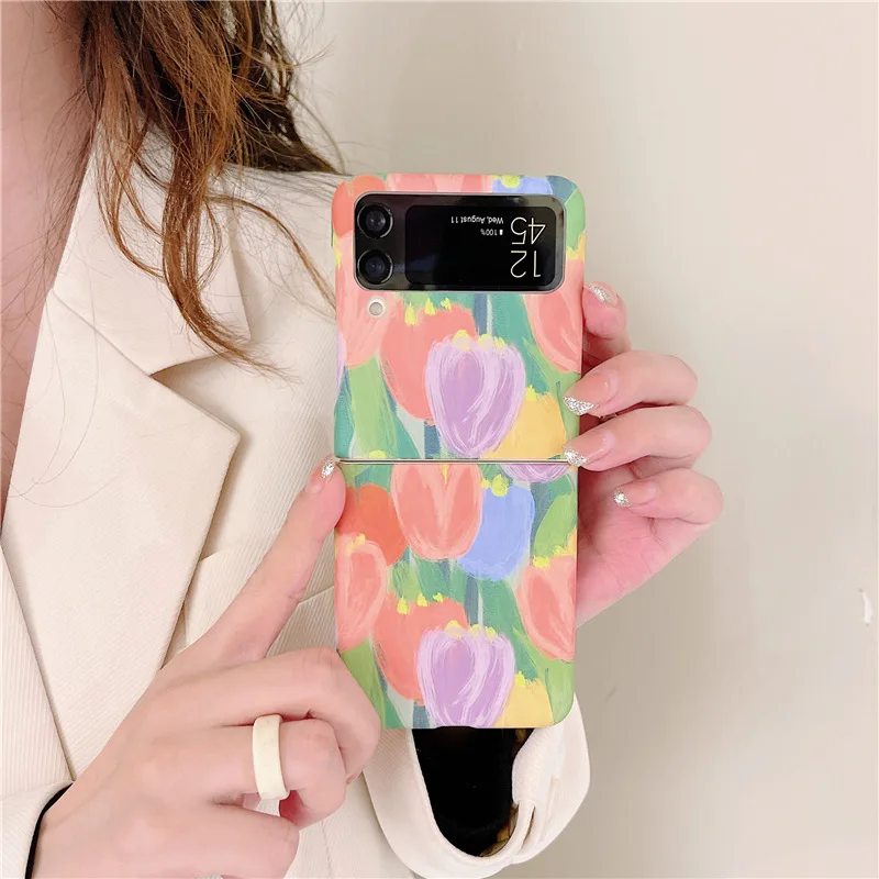 Colorful Tulip Phone Case for Samsung Galaxy Z Flip 3 5G PC Back Cover for ZFlip3 Protective Hard Case Shell 
Colorful Tulip Phone Case for Samsung Galaxy Z Flip 3 5G PC Back Cover for ZFlip3 Protective Hard Case Shell