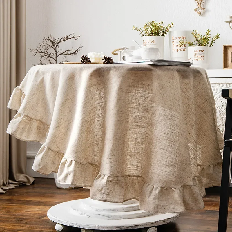 Tablecloth Cotton Linen Table Cover American Round Tea Table Literary Retro Party Decoration
Tablecloth Cotton Linen Table Cover American Round Tea Table Literary Retro Party Decoration