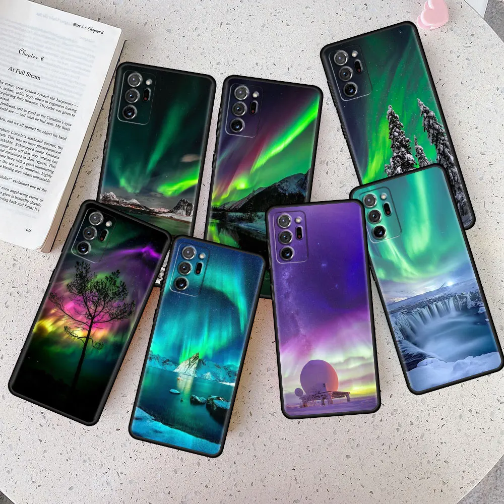 Northern Lights Sky Shell Case Funda for Samsung Galaxy Note20 Ultra Note 8 9 10 Plus M21 Note9 F12 Note10 M22 5G Cell Black
Northern Lights Sky Shell Case Funda for Samsung Galaxy Note20 Ultra Note 8 9 10 Plus M21 Note9 F12 Note10 M22 5G Cell Black