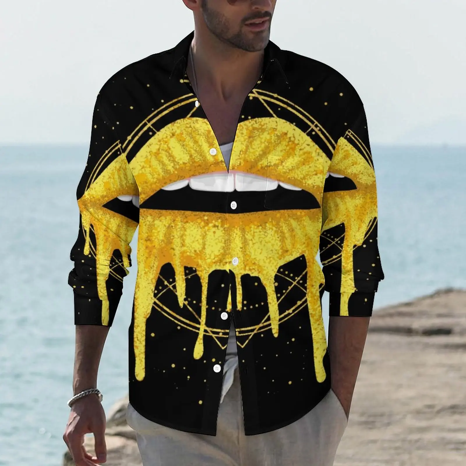 Рубашка мужская повседневная блестящая с длинным рукавом, размеры до 4XL
Рубашка мужская повседневная блестящая с длинным рукавом, размеры до 4XL