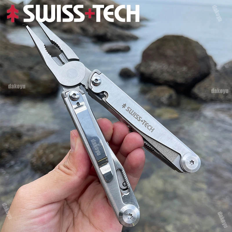

Складные многофункциональные комбинированные плоскогубцы Swisstech 18 в 1, складные ножницы для повседневного использования, новые сменные плоскогубцы