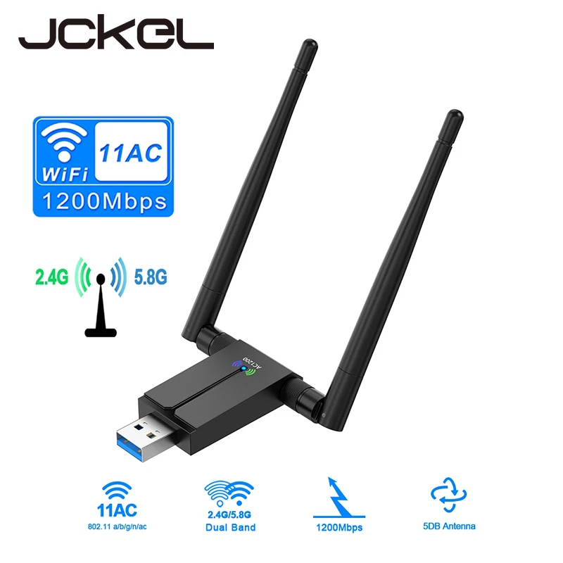 JCKEL Новинка 1300 Мбит/с двухдиапазонный беспроводной Lan USB Wi-Fi адаптер 8812BU Wi-Fi Ethernet приемник Антенна донгл 2,4G 5G для ПК Windows
JCKEL Новинка 1300 Мбит/с двухдиапазонный беспроводной Lan USB Wi-Fi адаптер 8812BU Wi-Fi Ethernet приемник Антенна донгл 2,4G 5G для ПК Windows