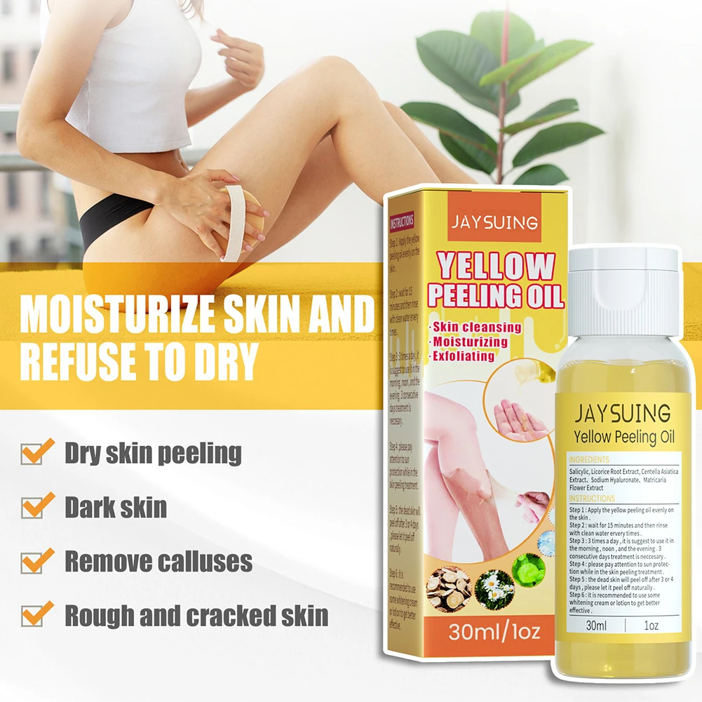 30ml Yellow Peeling Oil Lighten Dark Spots Acne Melanin Skin Bleaching Exfoliating Oil Whiten Brighten Skin For Face Body
30ml Yellow Peeling Oil Lighten Dark Spots Acne Melanin Skin Bleaching Exfoliating Oil Whiten Brighten Skin For Face Body