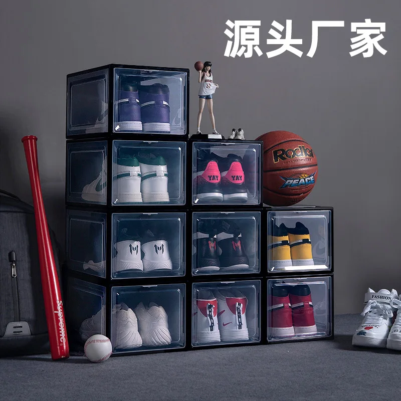 Manufacturer's Direct Selling Transparent Shoe Box Thickened Plastic Storage Box Folded Dust-proof and Moisture-proof Shoe Box T 
Manufacturer's Direct Selling Transparent Shoe Box Thickened Plastic Storage Box Folded Dust-proof and Moisture-proof Shoe Box T