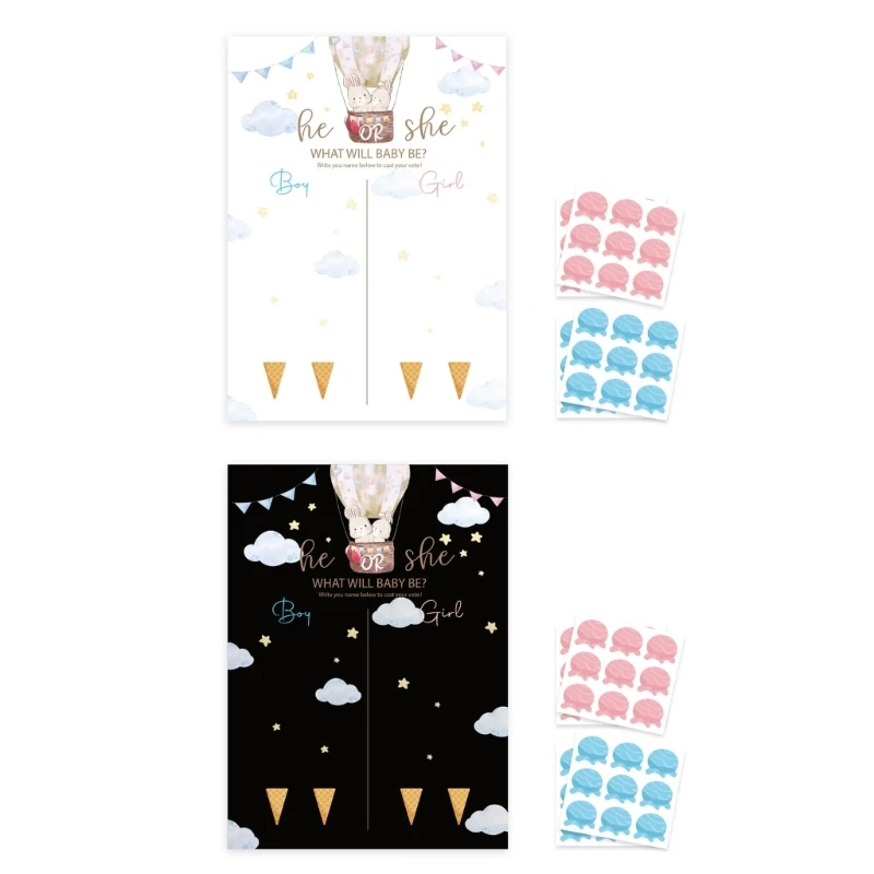H7EA Gender Reveal Party Supplies Rabbit Poster with 36pcs Stickers for Baby Shower Gender Announcement Party Accessories
H7EA Gender Reveal Party Supplies Rabbit Poster with 36pcs Stickers for Baby Shower Gender Announcement Party Accessories