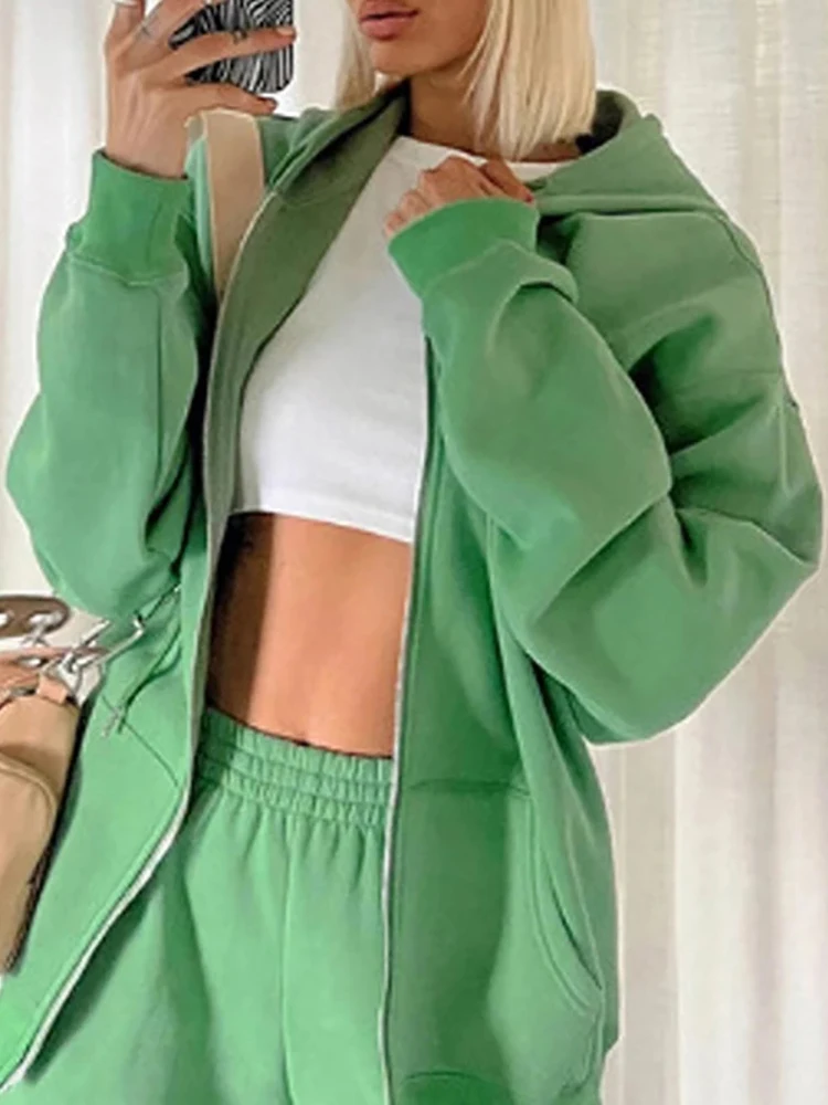 Autumn Winter Women Hooded Suits Casual Long Sleeve Zipper Sweatshirts And Pencile Pants Two Piece Set Female Tracksuit Outifits
Autumn Winter Women Hooded Suits Casual Long Sleeve Zipper Sweatshirts And Pencile Pants Two Piece Set Female Tracksuit Outifits