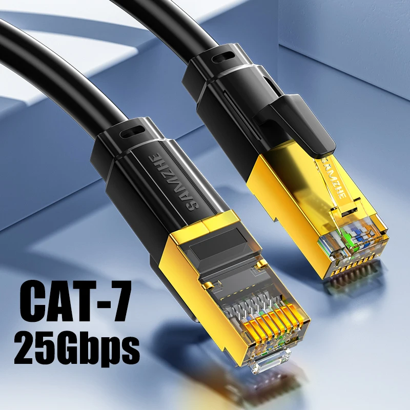SAMZHE Cat 7 SFTP Ethernet Patch Cable CAT7 LAN Cable Standard RJ45 for Computer Connection 0.5/1/1.5/2/3/5/10/15/20/25M
SAMZHE Cat 7 SFTP Ethernet Patch Cable CAT7 LAN Cable Standard RJ45 for Computer Connection 0.5/1/1.5/2/3/5/10/15/20/25M
