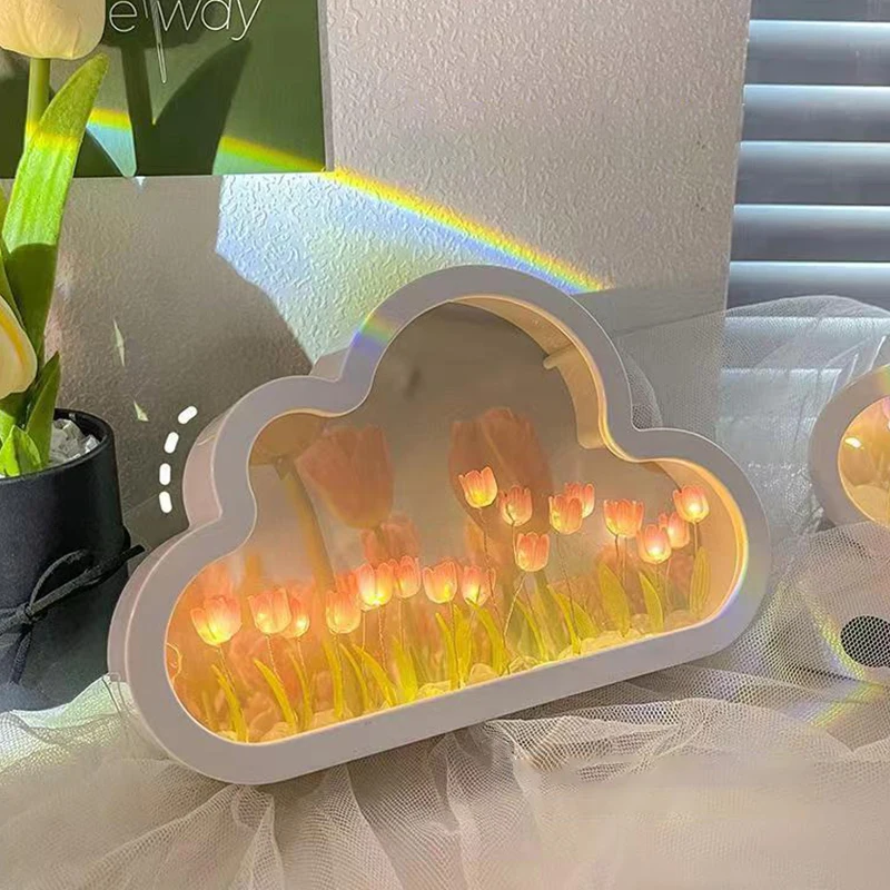 20 Flowers Cloud Tulip LED Night Light Girl Bedroom Ornaments Photo Frame Mirror Table Lamps Bedside Birthday Gifts
20 Flowers Cloud Tulip LED Night Light Girl Bedroom Ornaments Photo Frame Mirror Table Lamps Bedside Birthday Gifts
