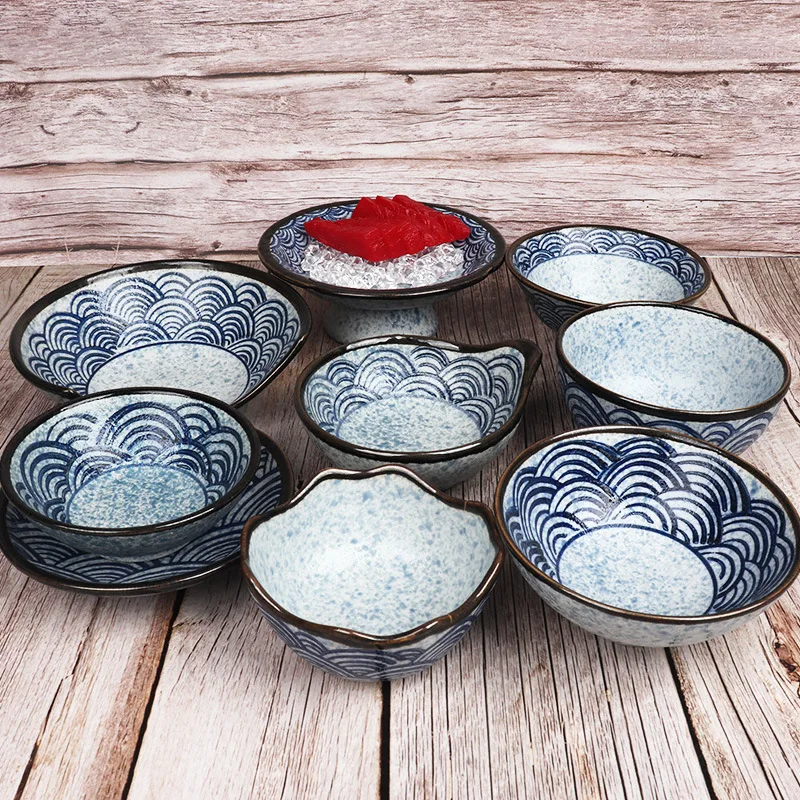 Japanese and Korean Rice Bowl Soup Bowl Sushi Dishes Restaurant Jujiu House HAILANG Corrugated Blue Snack Bowl Japanese-Style
Japanese and Korean Rice Bowl Soup Bowl Sushi Dishes Restaurant Jujiu House HAILANG Corrugated Blue Snack Bowl Japanese-Style