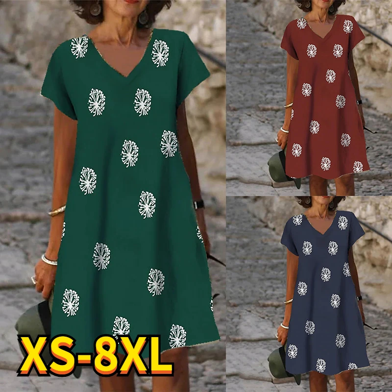 2022 Summer Women's Abstract 3D Dandelion Printed Dress V Neck Causal Elegant Dress Knee Length Fashional Painting Dress New 8XL
2022 Summer Women's Abstract 3D Dandelion Printed Dress V Neck Causal Elegant Dress Knee Length Fashional Painting Dress New 8XL