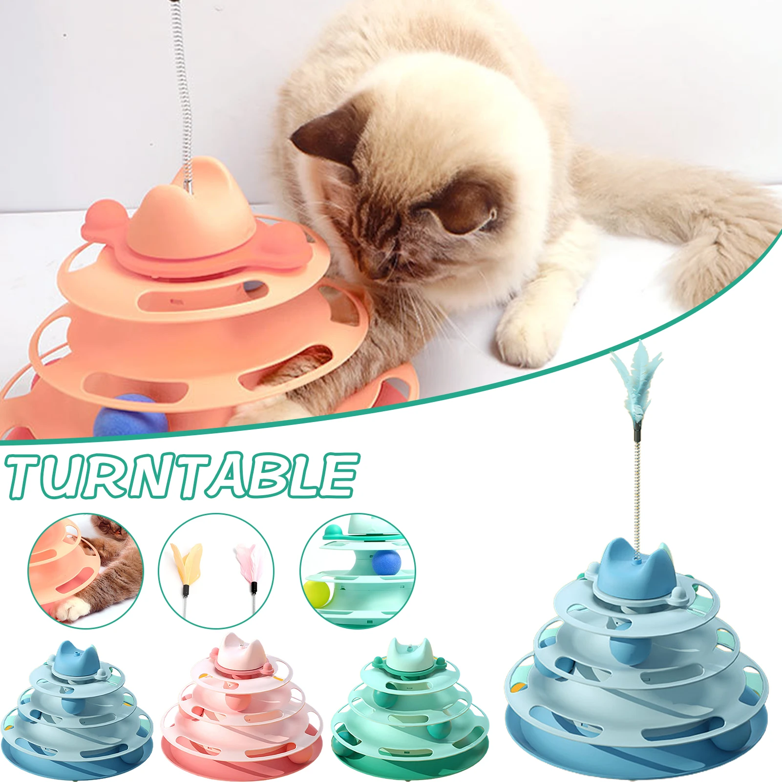 Creative Cat Toy Four Layer Track Interactive Toy Detachable Turntable Large Bearing Free for Large Small Cat Great Gift
Creative Cat Toy Four Layer Track Interactive Toy Detachable Turntable Large Bearing Free for Large Small Cat Great Gift