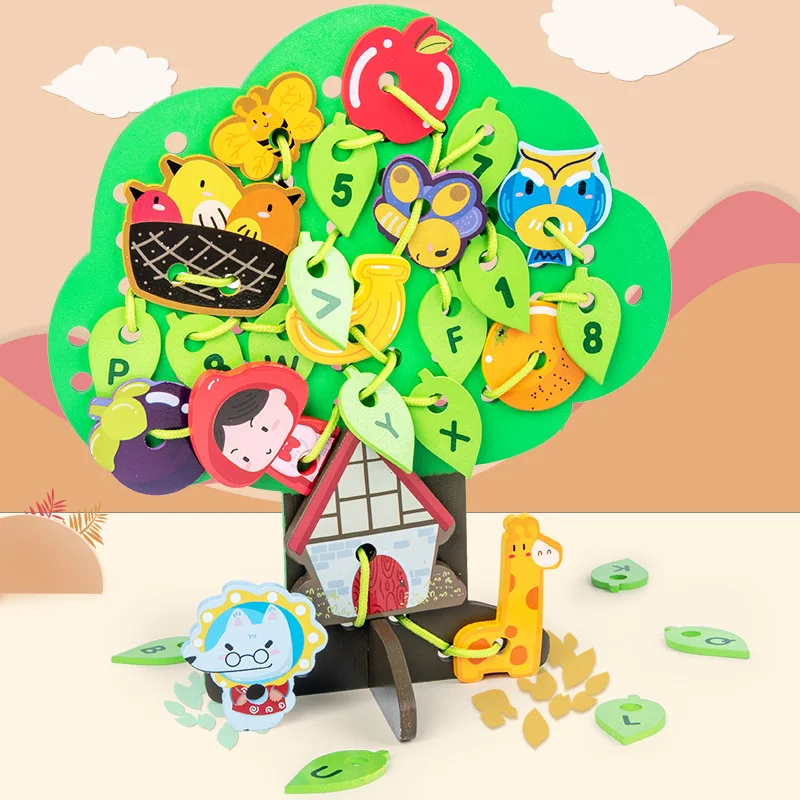 New Puzzle Fruit Tree String Rope Game String Joy String Children Early Education Wooden String Beads Toy
New Puzzle Fruit Tree String Rope Game String Joy String Children Early Education Wooden String Beads Toy