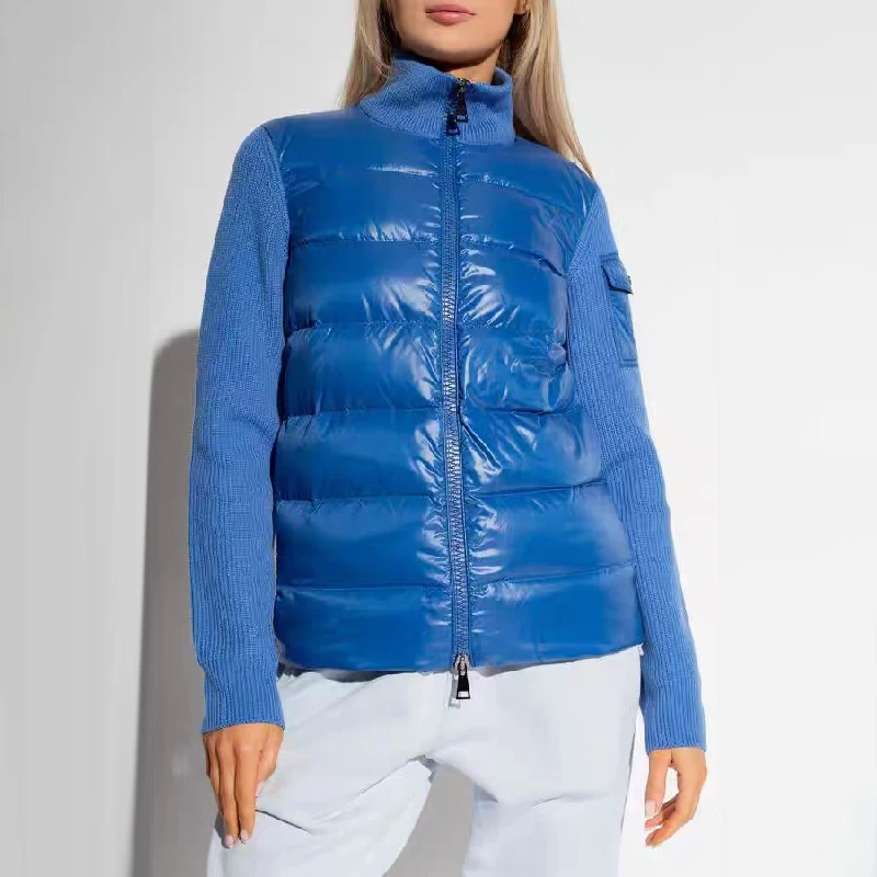 Women's Long Sleeved Down Sweater Patchwork Knit, Zipper, Insulation Brand Jacket, Luxury Clothing, Slim Fitting, Autumn, Winter
Women's Long Sleeved Down Sweater Patchwork Knit, Zipper, Insulation Brand Jacket, Luxury Clothing, Slim Fitting, Autumn, Winter