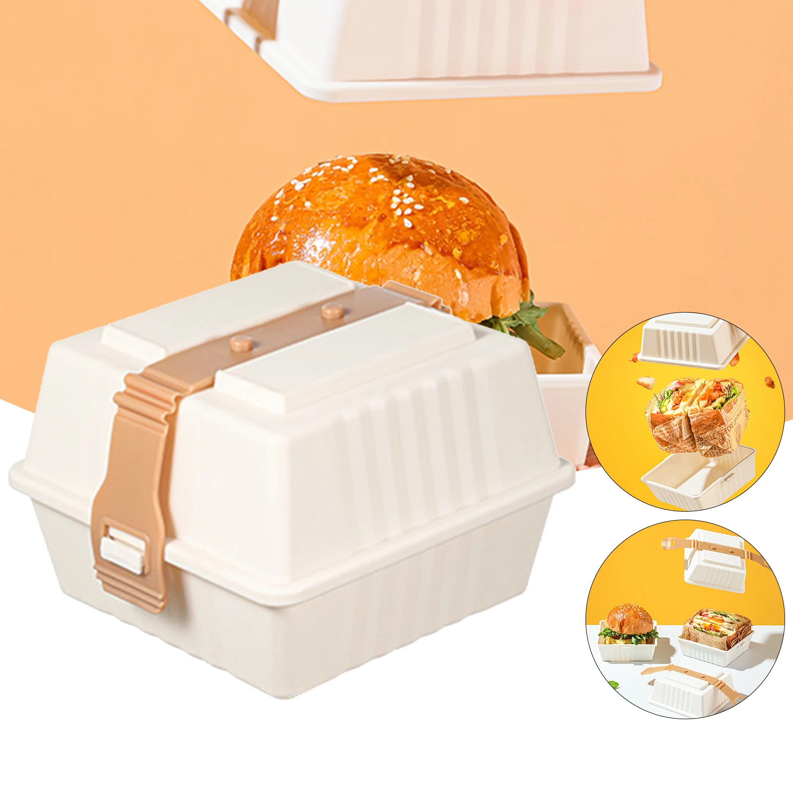 Reusable Burger Storage Box with Lids Leak-Proof Take-out Food Container for Sandwich Cake Anti-extrusion Lunch Box Outdoor
Reusable Burger Storage Box with Lids Leak-Proof Take-out Food Container for Sandwich Cake Anti-extrusion Lunch Box Outdoor