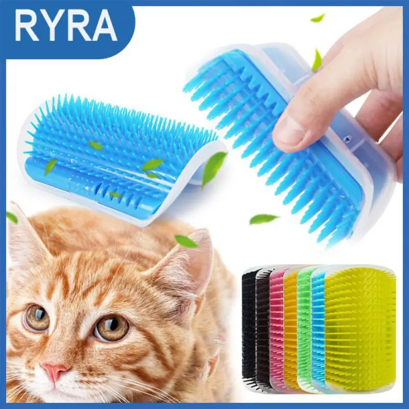 

New Cat Corner Scratching Rubbing Brush Grooming Hair Cat Pet Self Groomer Brush Wall For Comb Massage Cleaning Tool Supplies