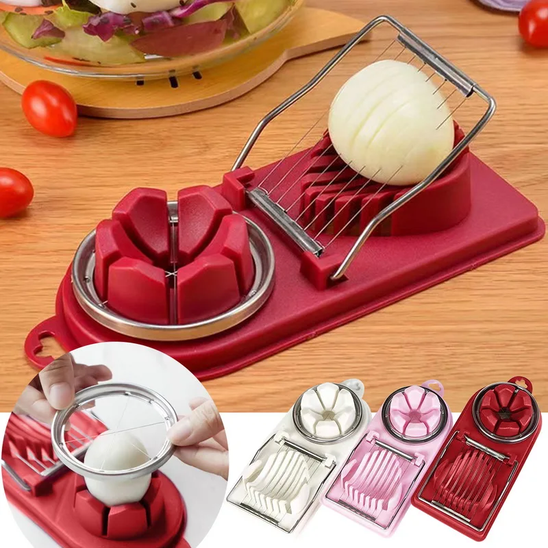 Multifunctional Egg Cutter Stainless Steel Egg Slicer Sectioner Cutter Mold Flower-Shape Luncheon Meat Cutter Kitchen Gadgets
Multifunctional Egg Cutter Stainless Steel Egg Slicer Sectioner Cutter Mold Flower-Shape Luncheon Meat Cutter Kitchen Gadgets