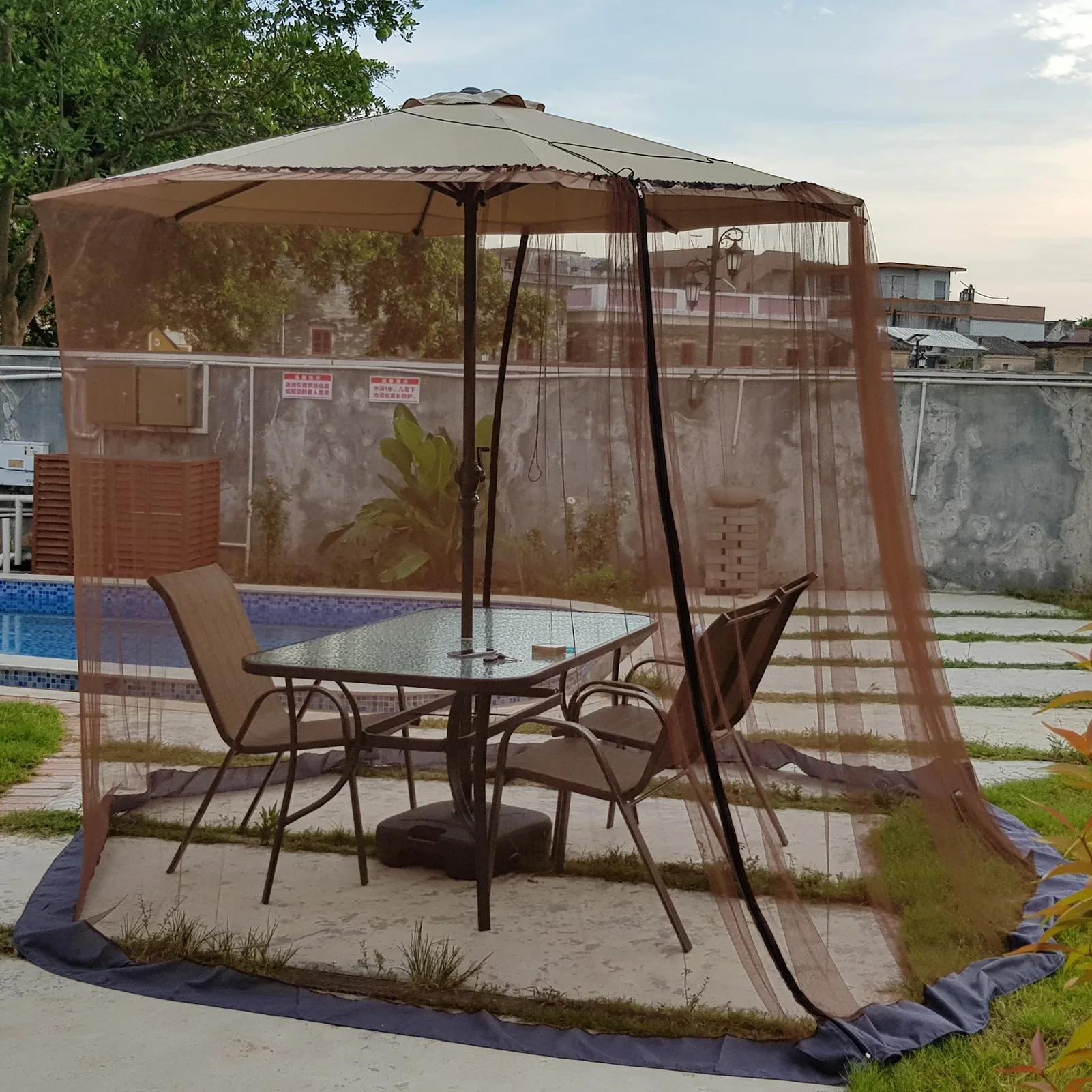 Umbrella Canopy MosquitoNet Adjustable Outdoor Umbrella Insect Net Breathable Woven Polyester Mesh With Zippered Opening Fits
Umbrella Canopy MosquitoNet Adjustable Outdoor Umbrella Insect Net Breathable Woven Polyester Mesh With Zippered Opening Fits