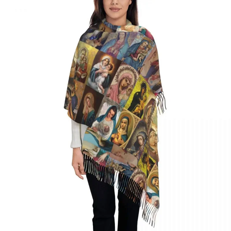 Virgin Mary Scarf Women Fashion Winter Wrap Shawl Catholic Christian Tassel Wraps
Virgin Mary Scarf Women Fashion Winter Wrap Shawl Catholic Christian Tassel Wraps