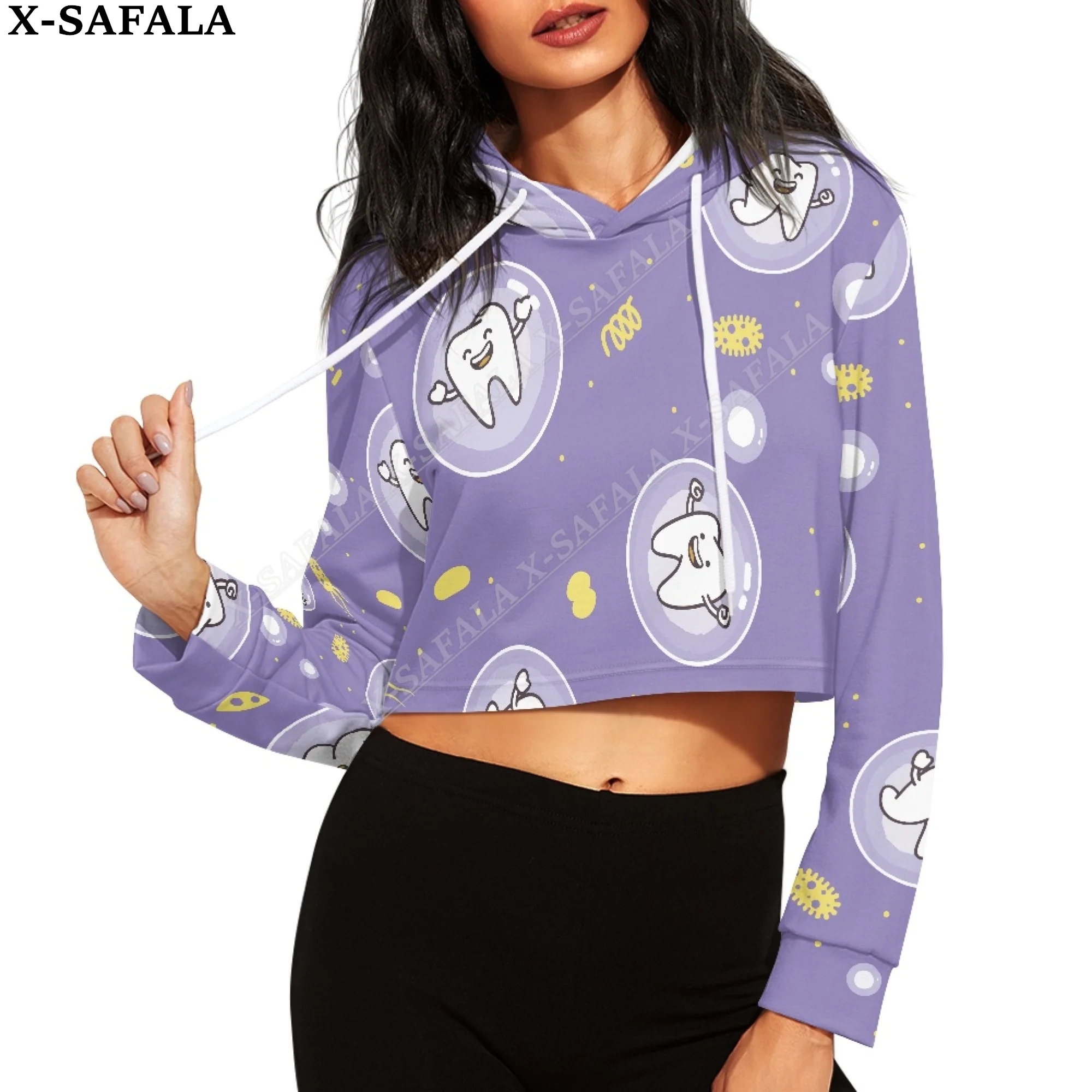 Dental Dentist Tooth Pattern Print Women Crop Top Hoodie Casual Long Sleeve Hooded Short Sweatshirt Sexy Streetwear Drawstring10
Dental Dentist Tooth Pattern Print Women Crop Top Hoodie Casual Long Sleeve Hooded Short Sweatshirt Sexy Streetwear Drawstring10