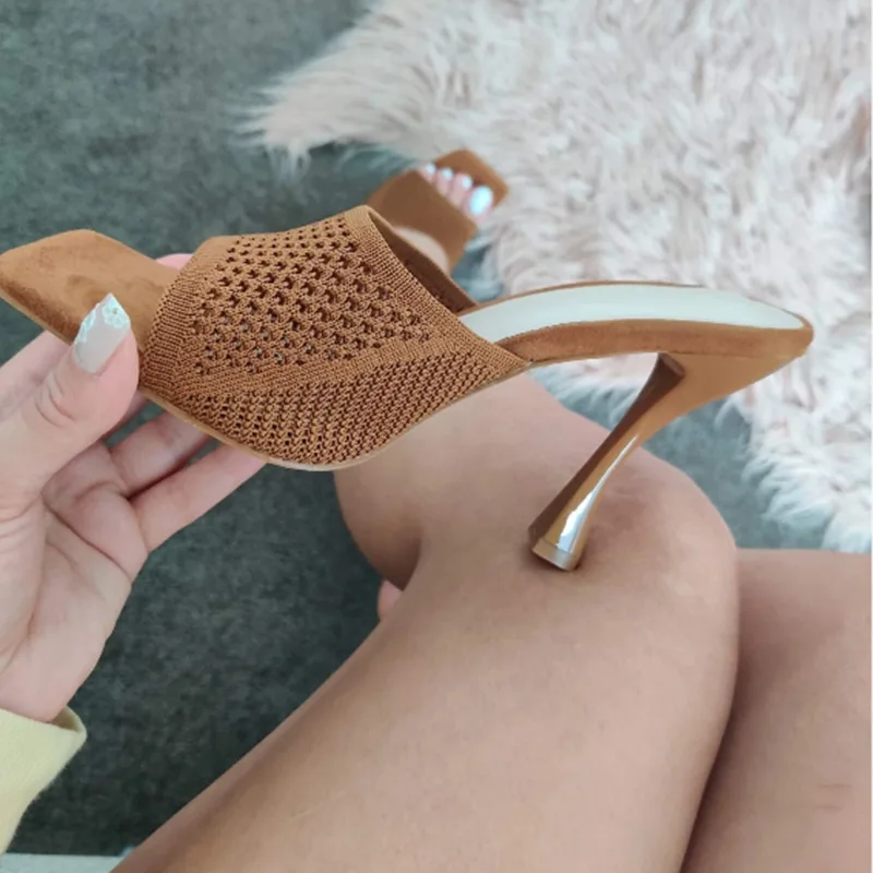 New Slippers Women High Heels Sandals Ladies Square Toe Fashion Female Slides Summer Breathable Comfort Shoes Outside Sexy Mules
New Slippers Women High Heels Sandals Ladies Square Toe Fashion Female Slides Summer Breathable Comfort Shoes Outside Sexy Mules