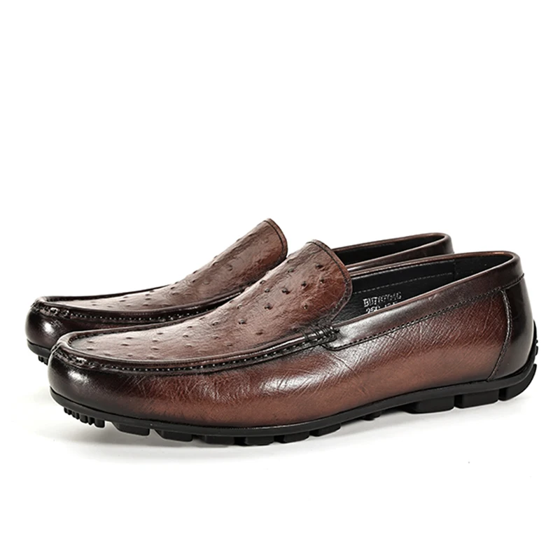 In Stock Original Ostrich Skin Loafers Breathable Comfort Mens Slip On Loafers Elegant Black Casual Shoes Grooms Wedding Brown
In Stock Original Ostrich Skin Loafers Breathable Comfort Mens Slip On Loafers Elegant Black Casual Shoes Grooms Wedding Brown
