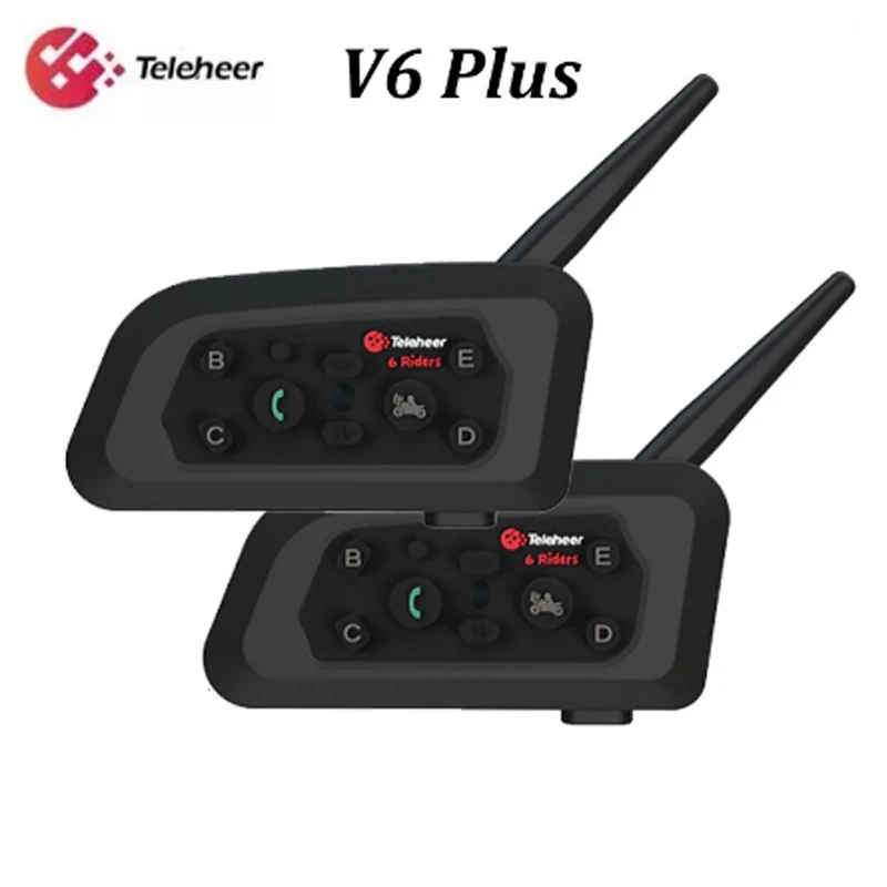Teleheer V6 Plus Motorcycle Helmet Headset Bluetooth 1500M Full Duplex Interphone Communicator For 6 Riders GPS Waterproof V6
Teleheer V6 Plus Motorcycle Helmet Headset Bluetooth 1500M Full Duplex Interphone Communicator For 6 Riders GPS Waterproof V6