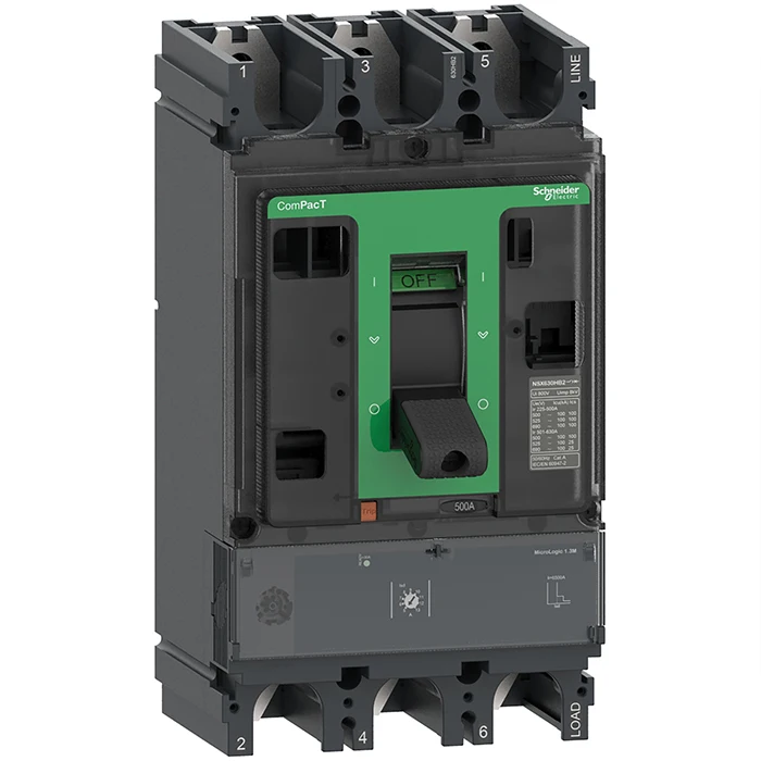 Schnei-der Электрический Компактный NSX630F C63F31M500 36 kA (415 VAC) MicroLogic 1 3 M 500 A 3P3D