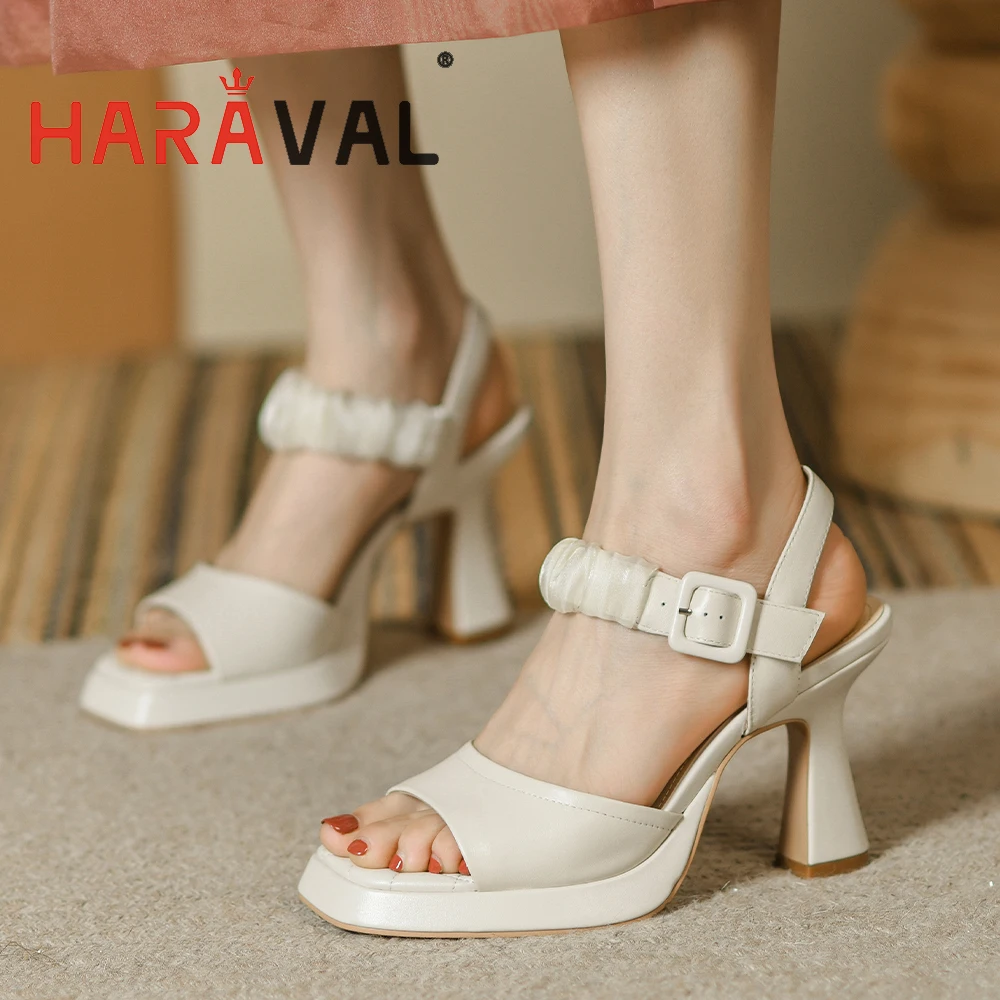 HARAVAL Women Summer Sweet Sandals Wedding Casual Shoes Buckle Peep toe Thick Heels Lady Sexy Elegnat Footwear Pink White Solid
HARAVAL Women Summer Sweet Sandals Wedding Casual Shoes Buckle Peep toe Thick Heels Lady Sexy Elegnat Footwear Pink White Solid