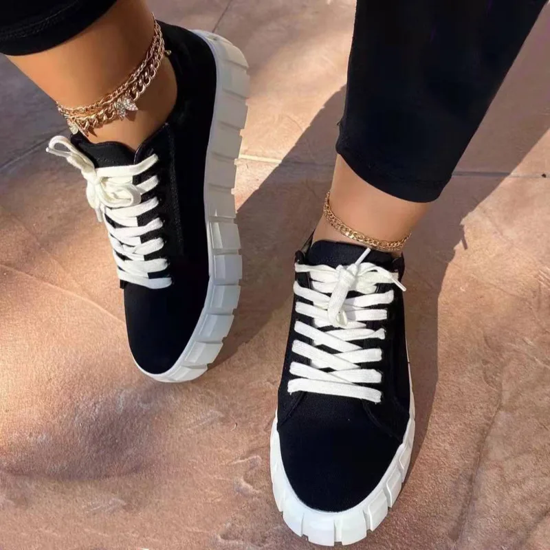 2022 New Woman Black Walking Sneakers Fashion Casual Running Shoes Female Platform Flat Shoes Women Sapato Feminino Shoes Femme
2022 New Woman Black Walking Sneakers Fashion Casual Running Shoes Female Platform Flat Shoes Women Sapato Feminino Shoes Femme