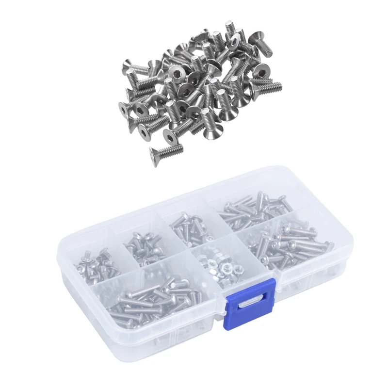 50 Pcs Stainless Steel Countersunk Screws, Hexagon Socket Hex Key Bolts M4 X 12Mm & 230Pcs M3 Stainless Steel Hex Hex Drive Butt
50 Pcs Stainless Steel Countersunk Screws, Hexagon Socket Hex Key Bolts M4 X 12Mm & 230Pcs M3 Stainless Steel Hex Hex Drive Butt