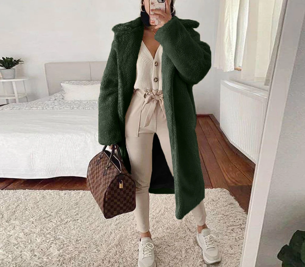 Elegant Women Loose Overcoat Coat 2022 Autumn Winter New Windbreaker Leisure Solid Color Long Jacket
Elegant Women Loose Overcoat Coat 2022 Autumn Winter New Windbreaker Leisure Solid Color Long Jacket
