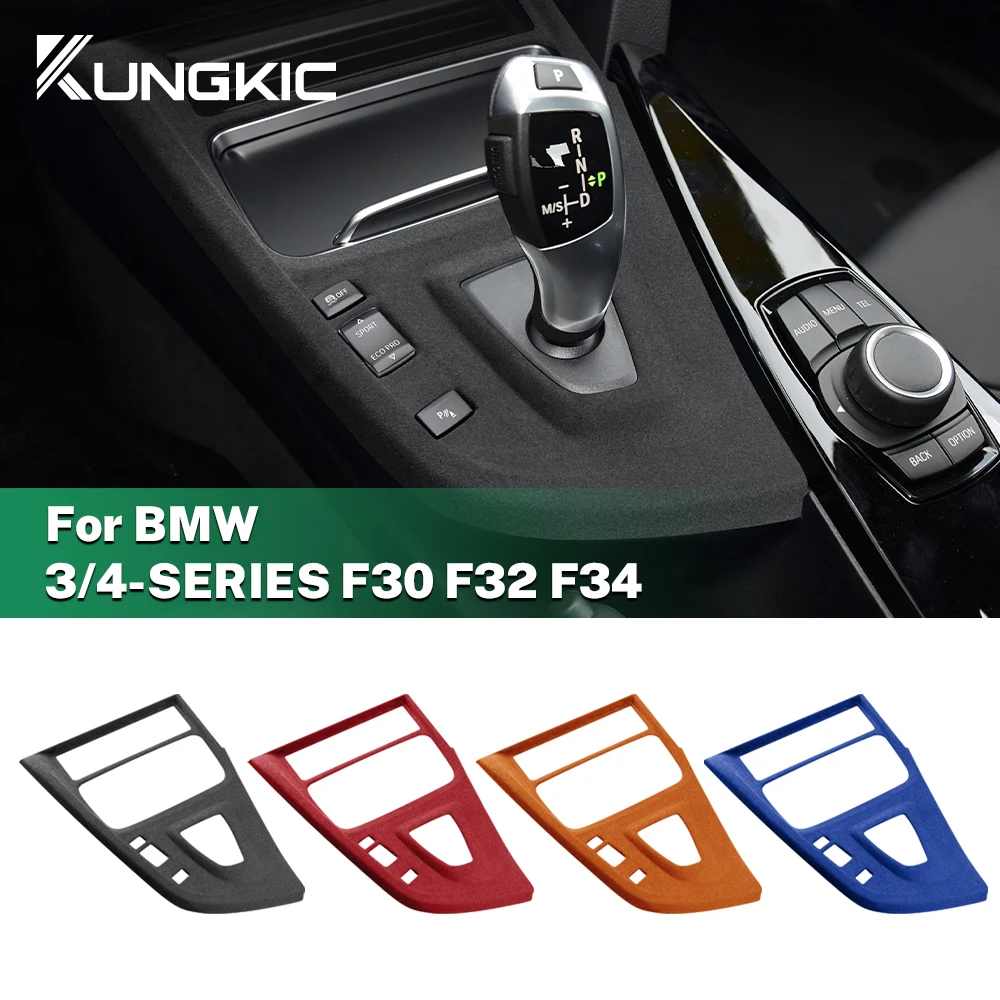 

for BMW 3 Series F30 F31 3 Series GT F34 4 Series F32 F33 F36 2013-2018 Italian Premium Suede Car Gear Head Shift Sticker Cover