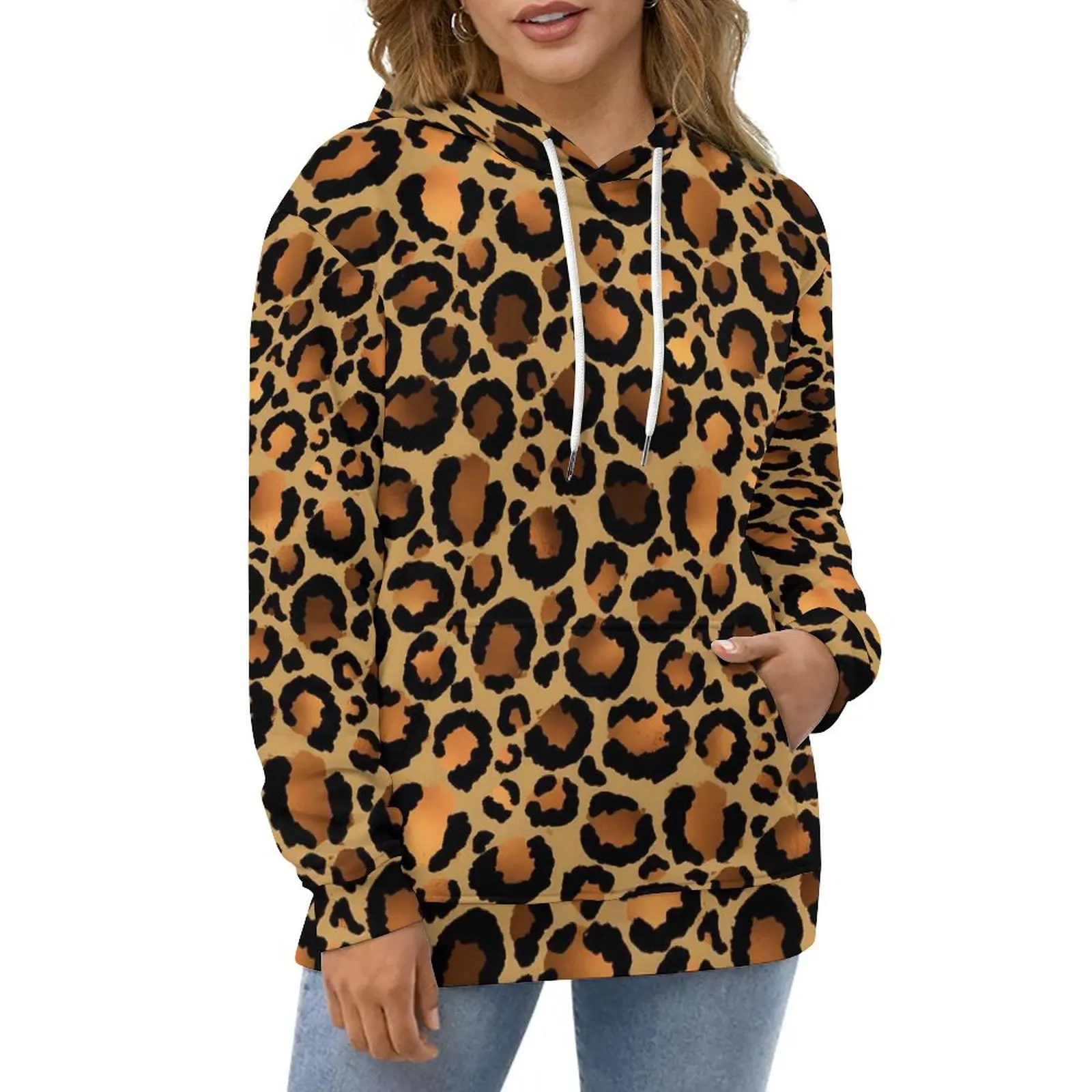 Brown Leopard Spots Hoodies Long-Sleeve Animal Print Cool Casual Pullover Hoodie Harajuku Oversized Design Loose Sweatshirts
Brown Leopard Spots Hoodies Long-Sleeve Animal Print Cool Casual Pullover Hoodie Harajuku Oversized Design Loose Sweatshirts