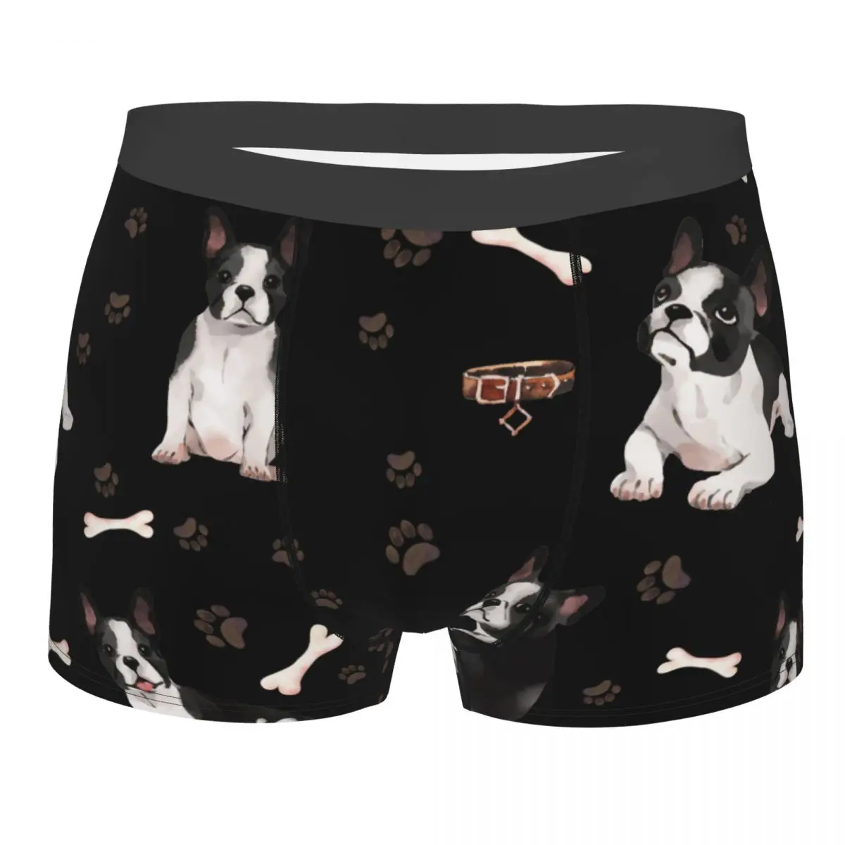 

Man Cute Boston Terrier Dog Boxer Briefs Shorts Panties Breathable Underwear Male Funny Plus Size Underpants