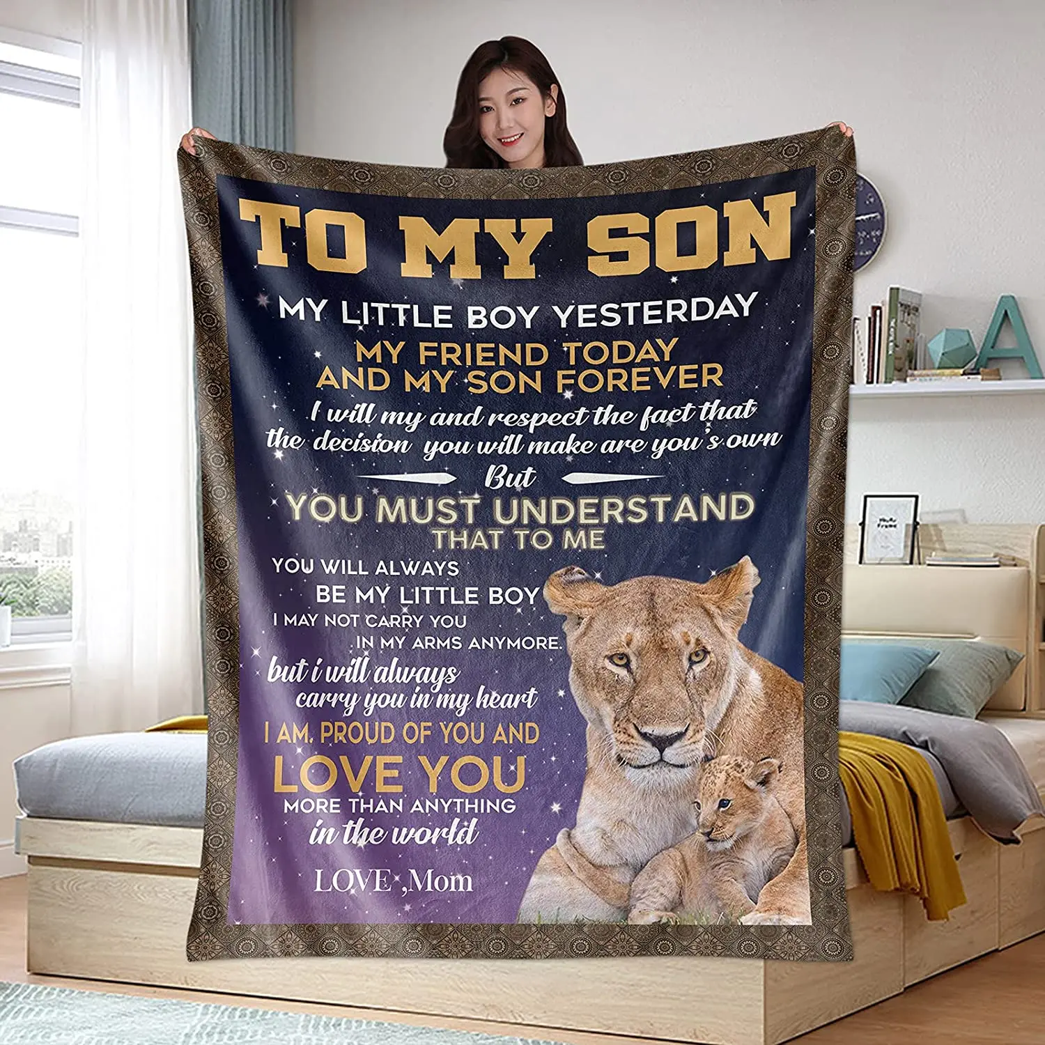 Throw Blanket - to my son blanket Fleece Throw Blanket,Super Soft Ultra-Soft Micro Fleece Blanket for Bedroom SOFE Couch
Throw Blanket - to my son blanket Fleece Throw Blanket,Super Soft Ultra-Soft Micro Fleece Blanket for Bedroom SOFE Couch