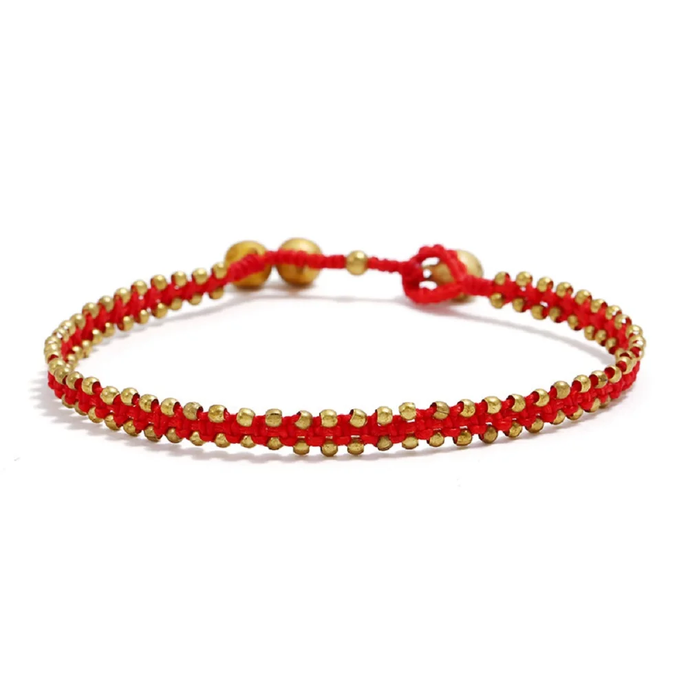 Fashion Copper Bead Bell Buckle Anklet Korean Style Simple Sensen Tied Hand Woven Elegant Luxury Women Foot Accessories
Fashion Copper Bead Bell Buckle Anklet Korean Style Simple Sensen Tied Hand Woven Elegant Luxury Women Foot Accessories