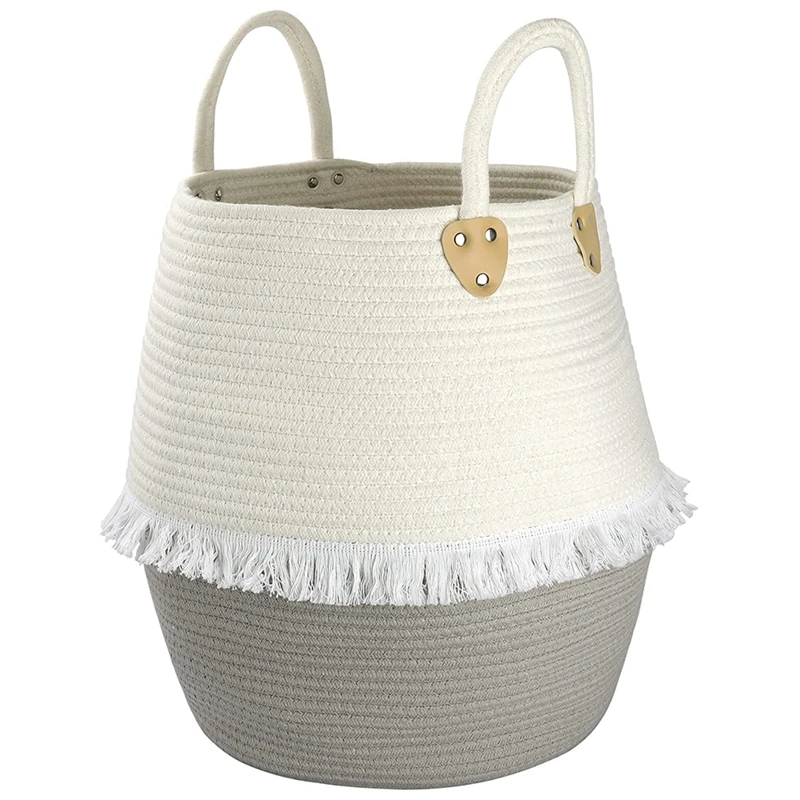 Promotion! Large Cotton Rope Basket With Tassels Woven Laundry Basket For Blanket Storage Basket Organizer For Baby Kids Nursery
Promotion! Large Cotton Rope Basket With Tassels Woven Laundry Basket For Blanket Storage Basket Organizer For Baby Kids Nursery