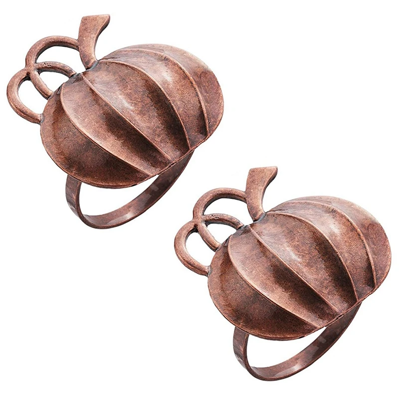 

16 Pieces Pumpkin Napkin Rings Thanksgiving Vintage Napkin Ring Holders Halloween Pumpkin Dinner Tables Rings Buckles