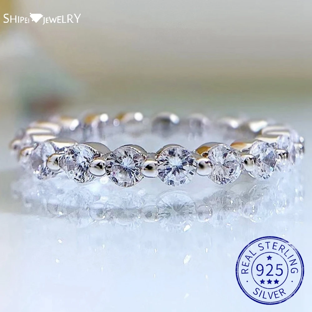 Shipei 100% 925 Sterling Silver Created Moissanite Gemstone Wedding Band Fashion Ring For Women Fine Jewelry Gifts Wholesale
Shipei 100% 925 Sterling Silver Created Moissanite Gemstone Wedding Band Fashion Ring For Women Fine Jewelry Gifts Wholesale