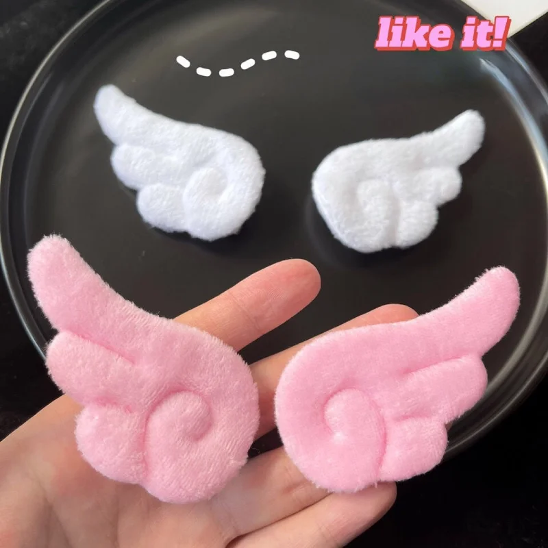 

Fashion Angel Wing Hair Clips Japanese Magic Girl White Wing Hairpin Plush Hair Accessoires for Children