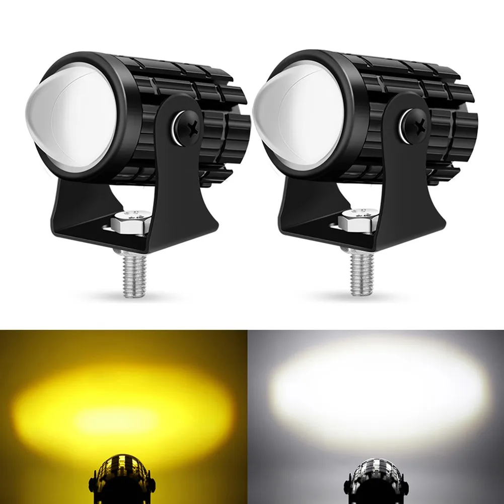 Motorcycle Headlight Bulbs Spotlight Dual Color Yellow White LED Spot Light Motorcycle Headlight Driving Fog Lamp
Motorcycle Headlight Bulbs Spotlight Dual Color Yellow White LED Spot Light Motorcycle Headlight Driving Fog Lamp