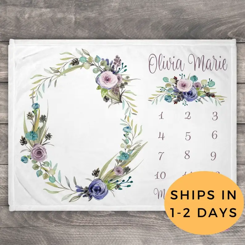 Milestone Blanket, Floral Baby Blanket, Newborn Photo Prop, Photo Blanket, Personalized Growth Chart, Name Blanket, Baby Shower
Milestone Blanket, Floral Baby Blanket, Newborn Photo Prop, Photo Blanket, Personalized Growth Chart, Name Blanket, Baby Shower