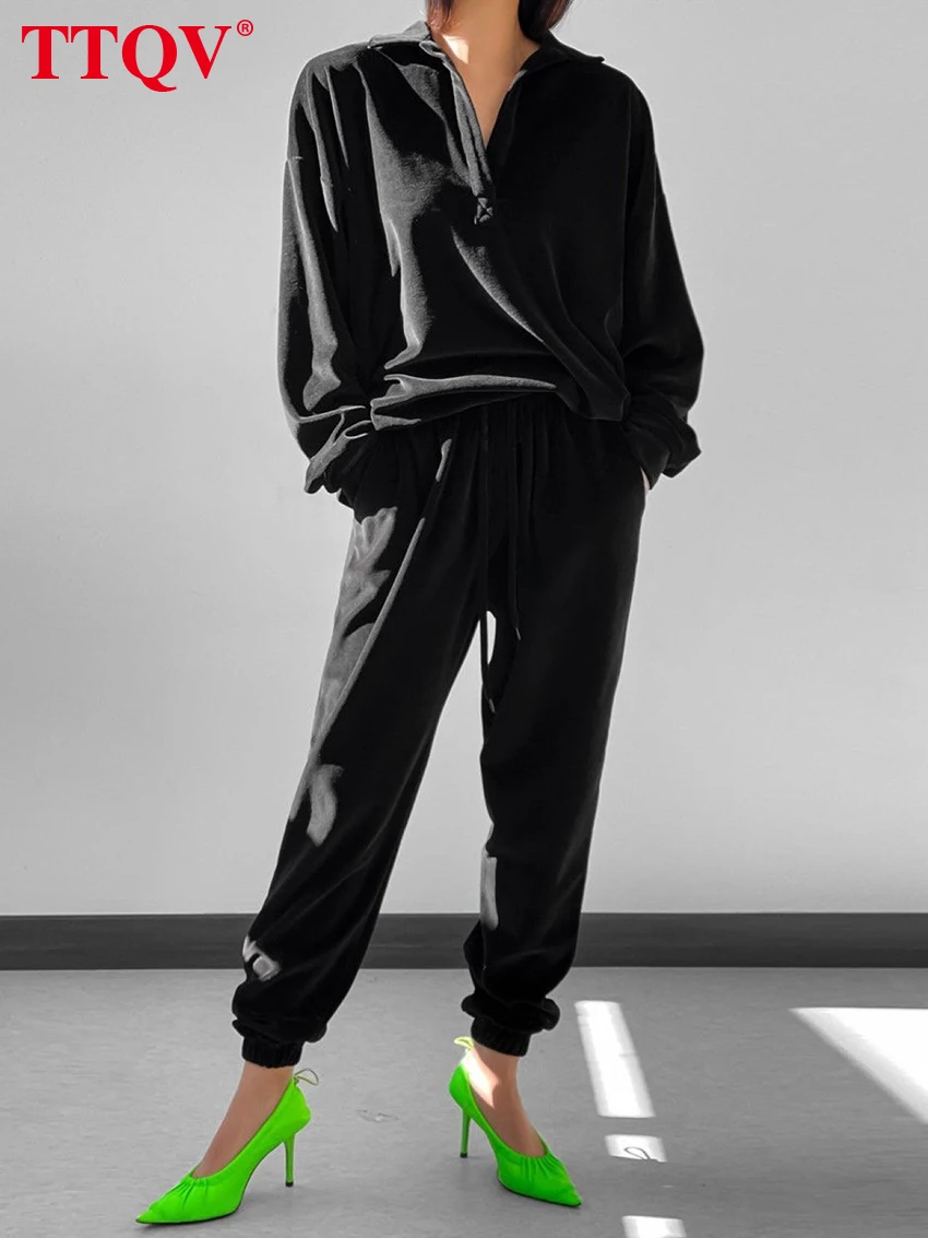 TTQV Casual Green Two Piece Sets Women Outifits Winter Loose Lapel Long Sleeve Shirts And High Waisted Slim Trousers Sets Female
TTQV Casual Green Two Piece Sets Women Outifits Winter Loose Lapel Long Sleeve Shirts And High Waisted Slim Trousers Sets Female